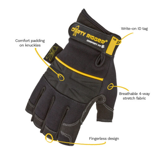 Dirty Rigger Comfort Fit Rigger Glove – Fingerless