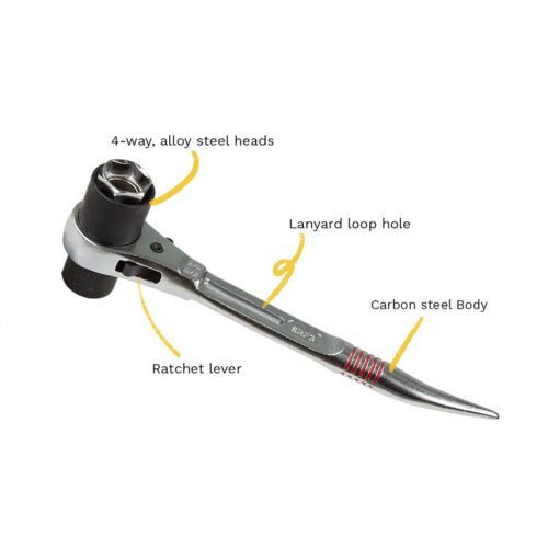Dirty Rigger 4 Way Podger Ratchet Imperial